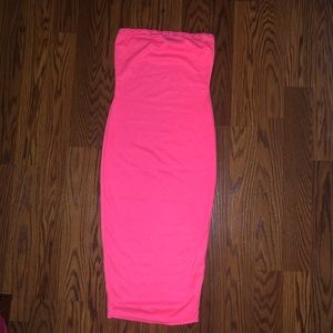 Neon pink Bandeu dress